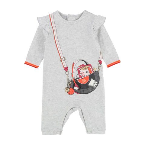 Baby Girls Trompe-L'Oeil Handbag Onesie