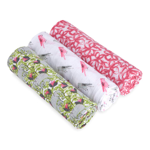 3-Pack Classic Swaddles - Paradise