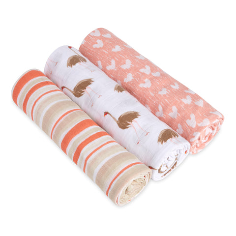 3-Pack Classic Swaddles - Flock Together