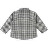 Baby Boy Poplin Button Down Shirt with Check Pattern