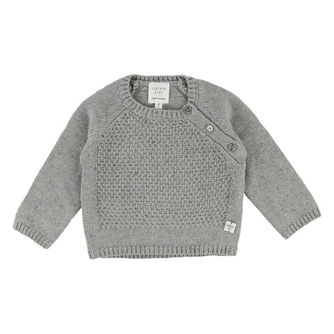 Baby Boy Knit Sweater with Buttoned Shoulder