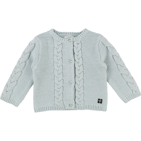 Baby Girls Lurex Thread Cotton Knit Cardigan