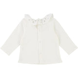 Baby Long Sleeve T-shirt with Poplin Ruffle Collar