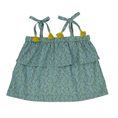 Amélie Baby Top - Turquoise Buds