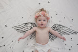 Organic Cotton Swaddle Blanket - Angel Wings