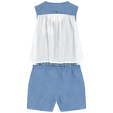 Girls' Open Back Romper