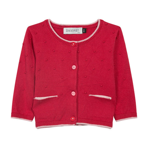 Girls Red Cardigan