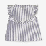 Girls Claudette Blouse - Grey Stripes