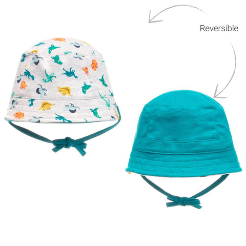 Reversible Sun Hat with Dinosaur Print