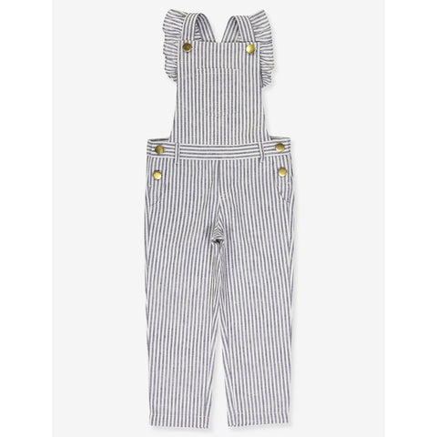 Girls Georgette Overall - Grey Stripes