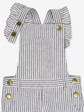 Girls Georgette Overall - Grey Stripes