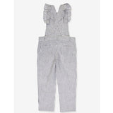 Girls Georgette Overall - Grey Stripes