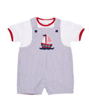 Baby Boys Seersucker Reversible Shortall