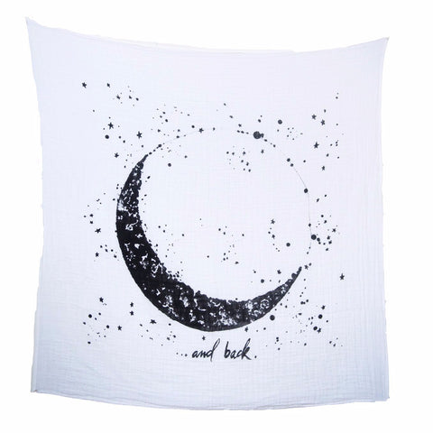 Organic Cotton Swaddle Tapestry - Moon and Back