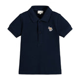 Baby Boys Navy Zebra Polo Shirt