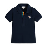 Baby Boys Navy Zebra Polo Shirt