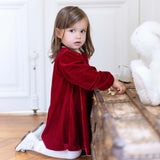 Baby Girls Red Velvet Dress