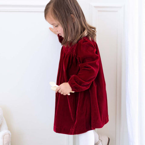 Baby Girls Red Velvet Dress