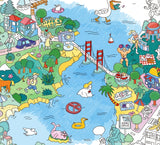 Large Coloring Poster - San Francisco