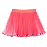 Girls Party Tulle Skirt with Sequins and Pompoms Inside