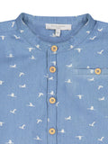 Boys Vivien Shirt - Birds Denim