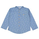 Boys Vivien Shirt - Birds Denim