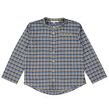 Boys Vivien Shirt - Blue and Brown Checks